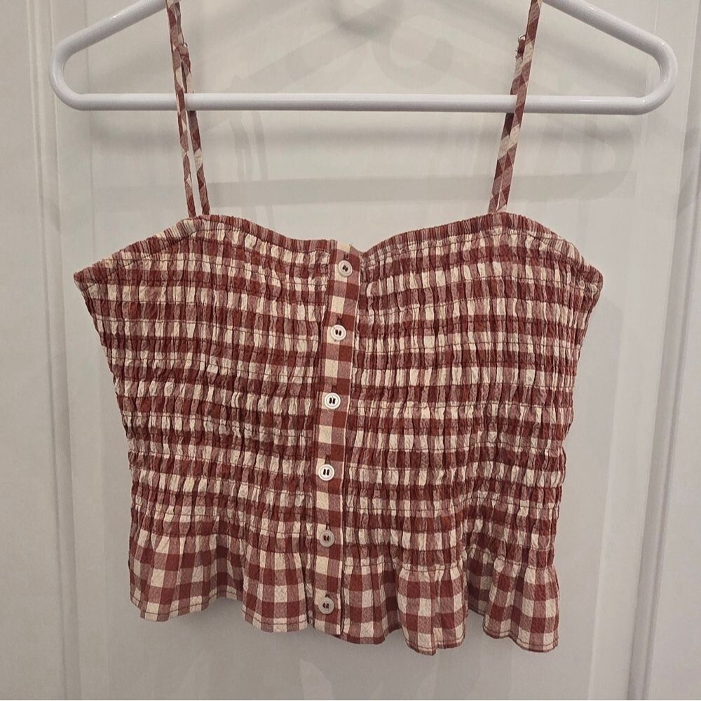 Zara Gingham Crop Top